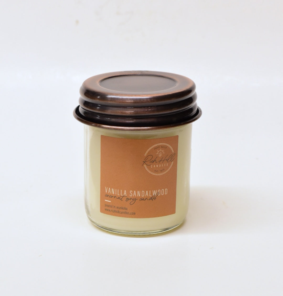 Vanilla Sandalwood Scent Coconut Soy Jars