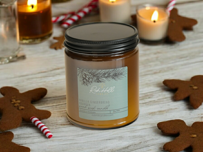 Vanilla Gingerbread Bourbon Scented Wood Wick Jars