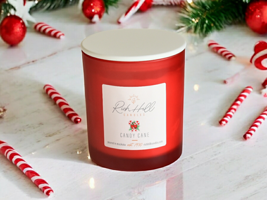 Candy Cane Scented Jar Candle