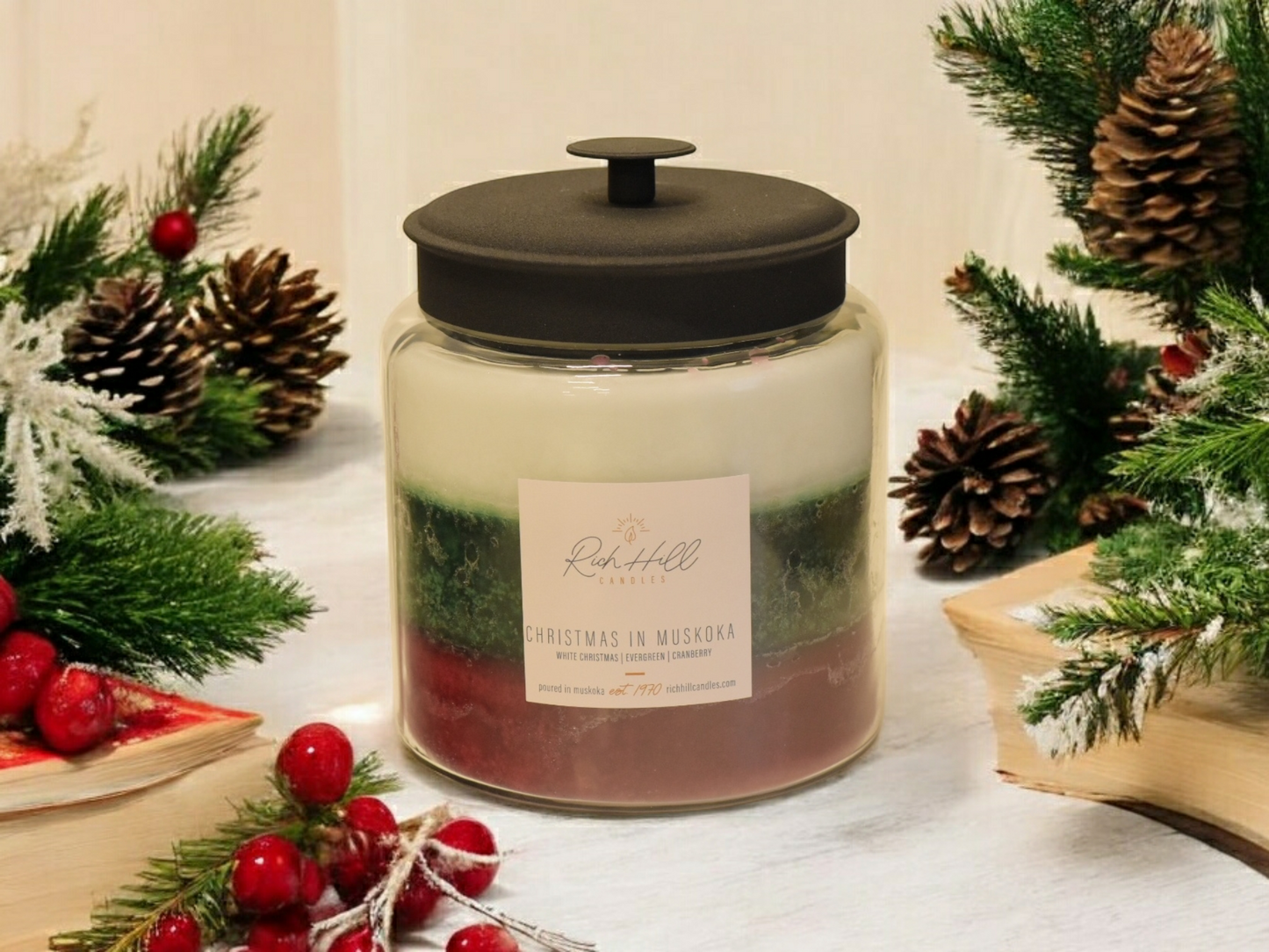 Christmas In Muskoka 3 Layered Scented Jars