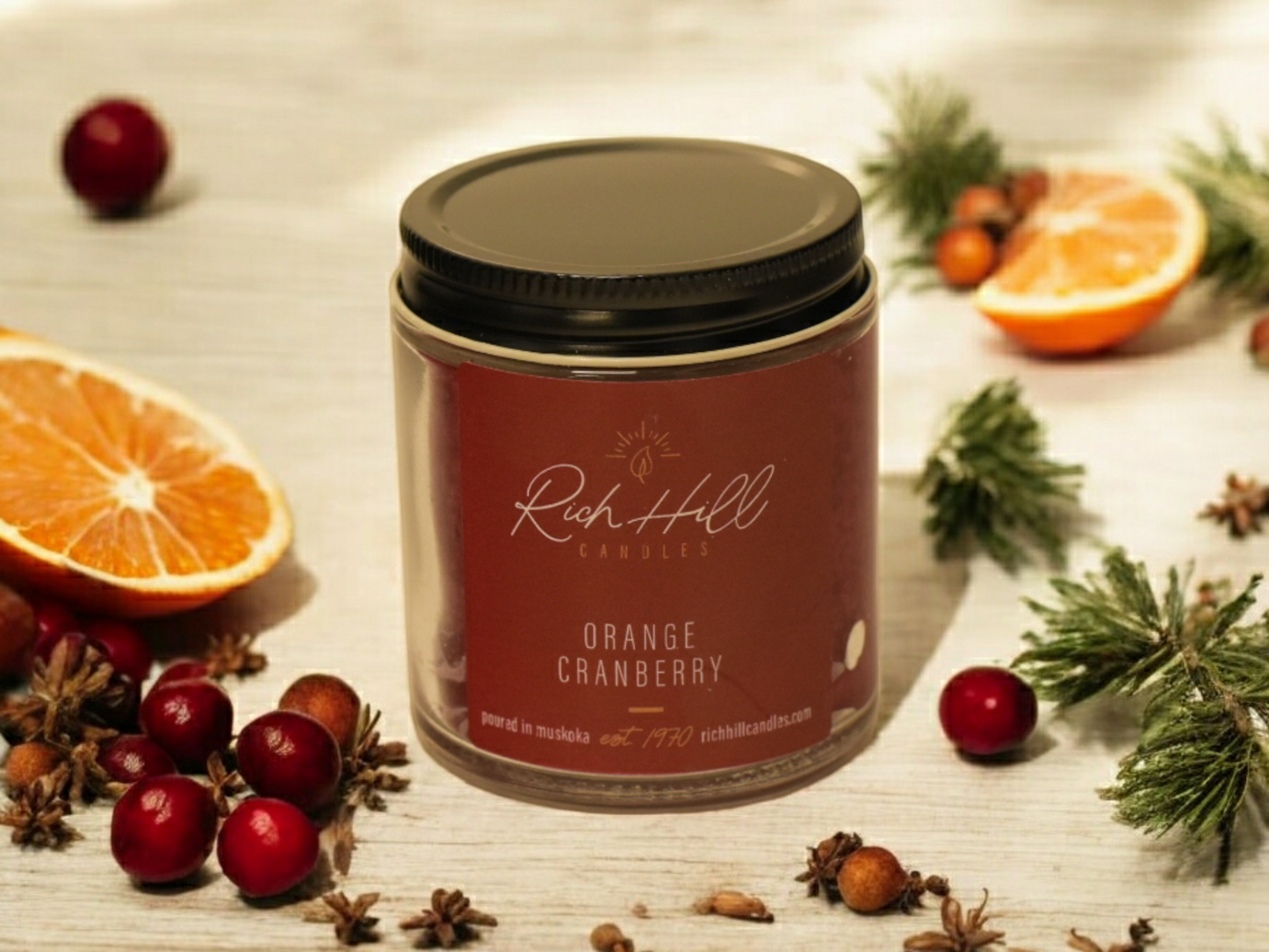 Orange Cranberry Scented Jars