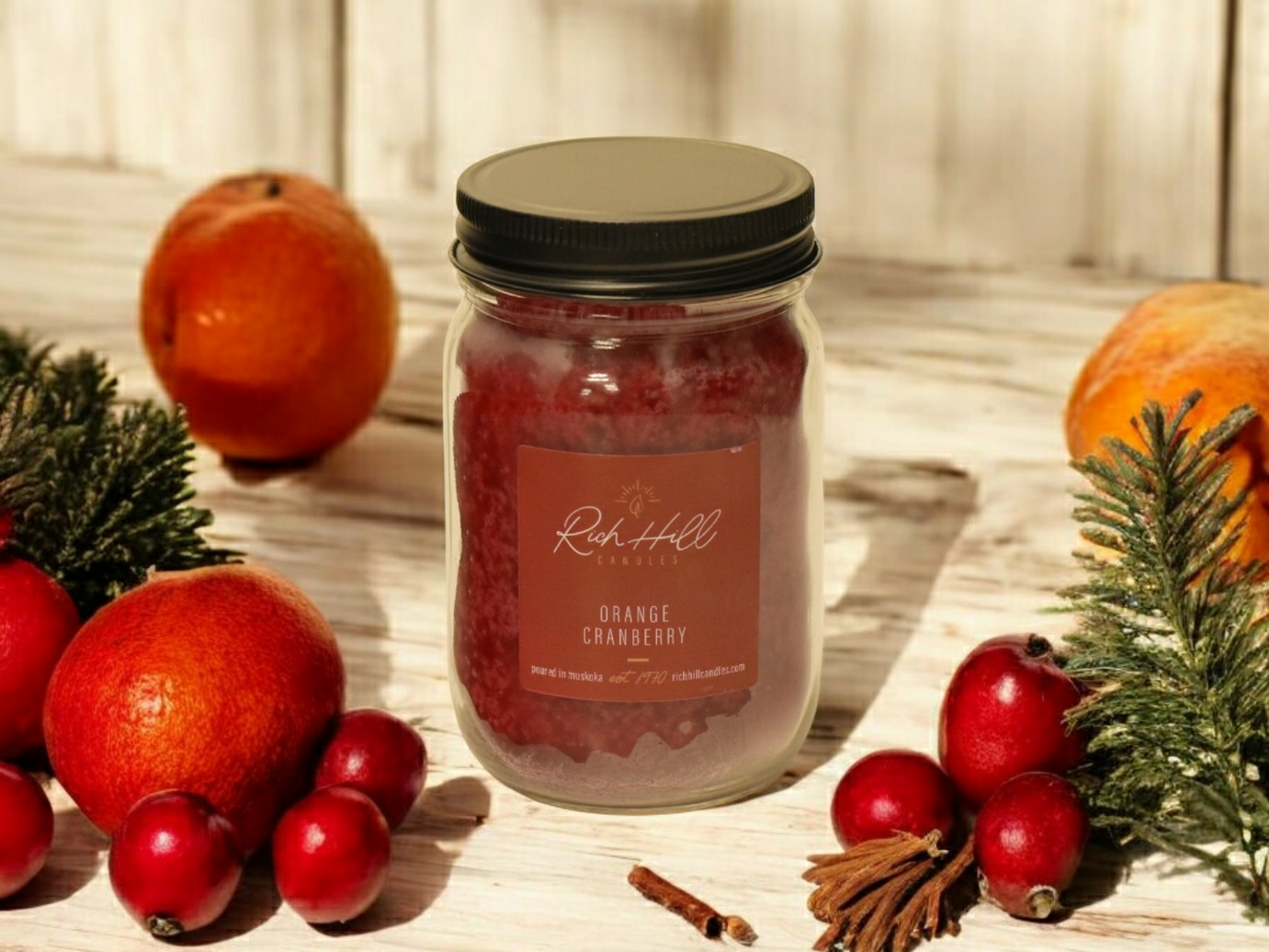 Orange Cranberry Scented Jars