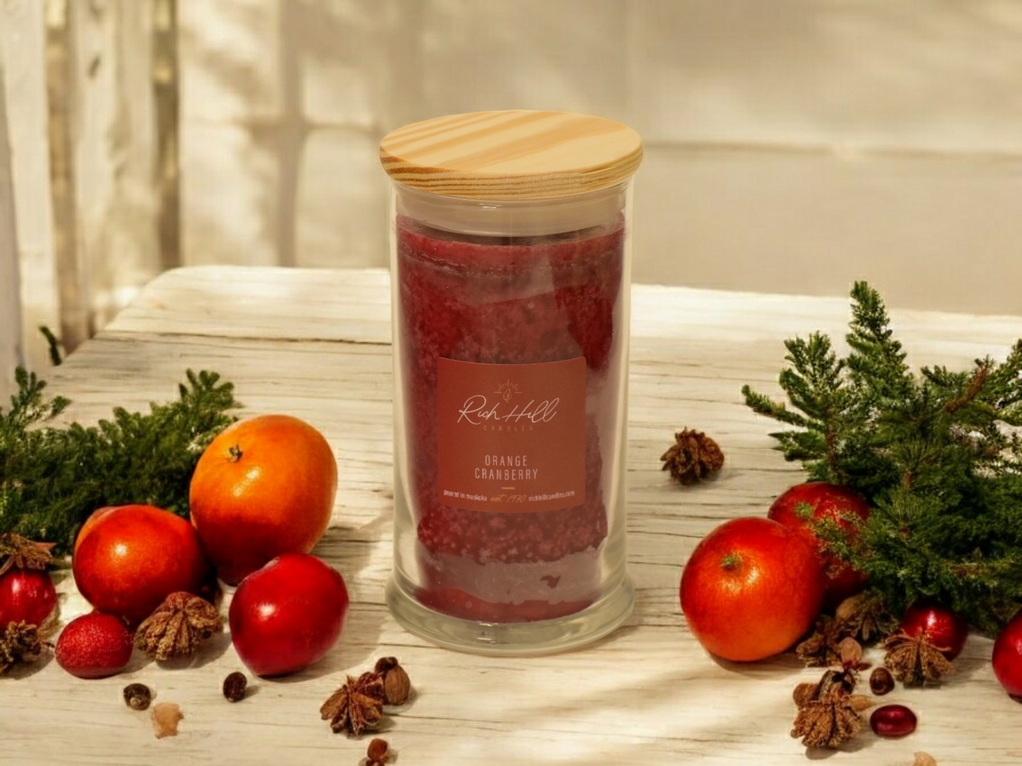 Orange Cranberry Scented Jars