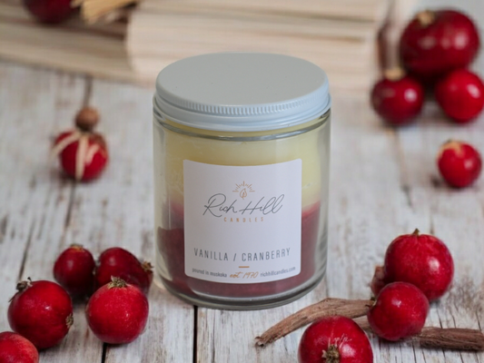 Vanilla Cranberry Scented 2 Layer Jar