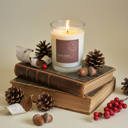 Golden Forest Candle | Brown Sugar Fig, Amber & Cedar