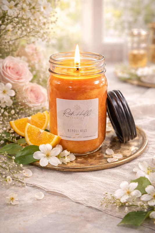 Neroli Kiss scented jar candles